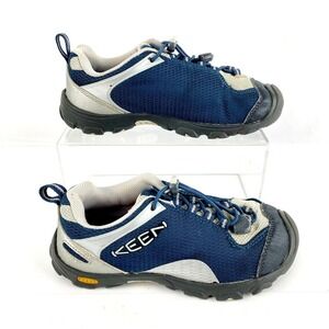 Keen Sports Shoes Sandals Size 2 Youth Bungee Laces Blue Mesh Jamison Sneakers